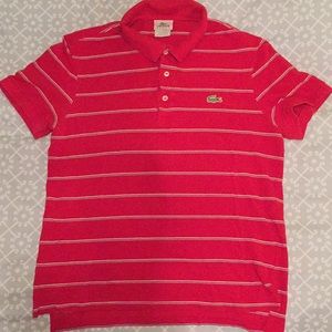 Red Striped Izod Lacoste